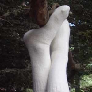 calcetines blancos de lana