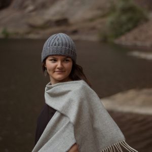 Bufanda Gris y Gorro Gris