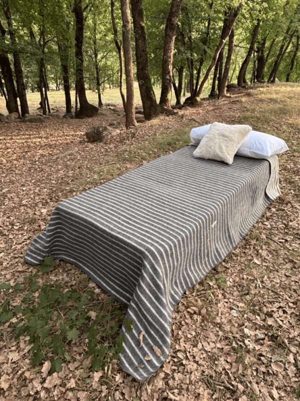 Manta de Lana para Cama Modelo Salardú Gris 1
