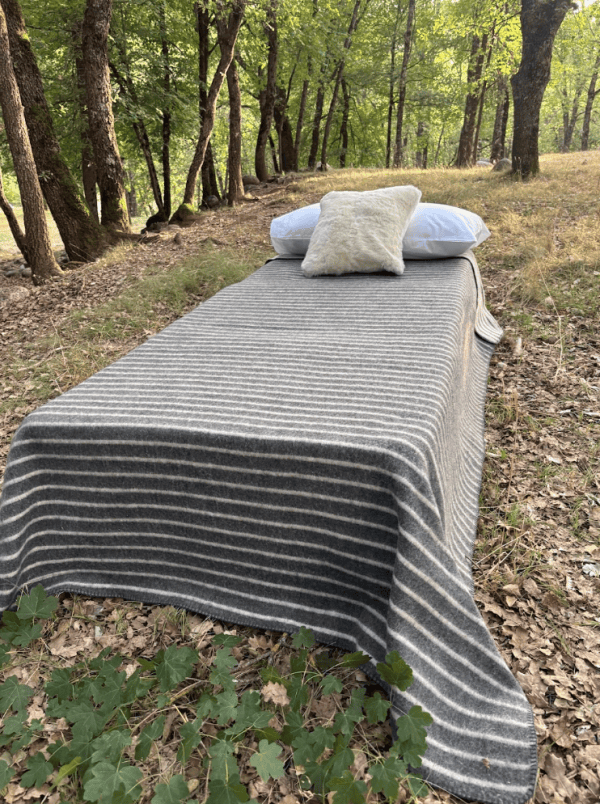 Manta de Lana para Cama Modelo Salardú Gris 2